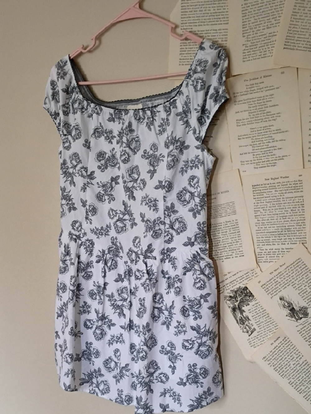 NWT Girl's Weekend Academy Rose Print Dress (With Built In Shorts)